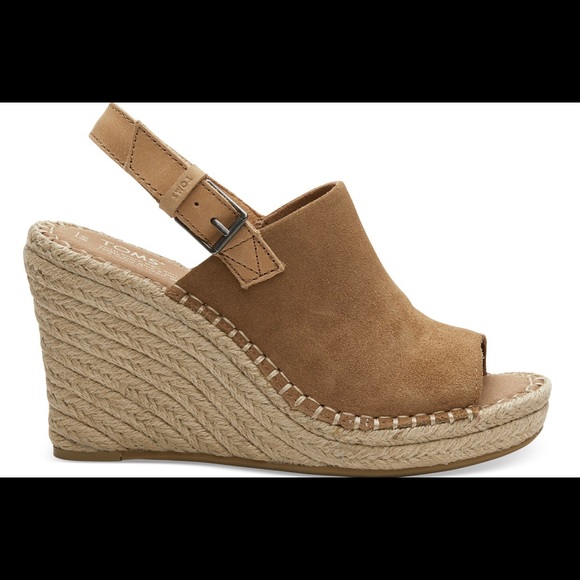 Toms Shoes - TOMS Toffee Suede Women's Monica Wedges Toms Shoes - TOMS Toffee Suede Women's Monica Wedges